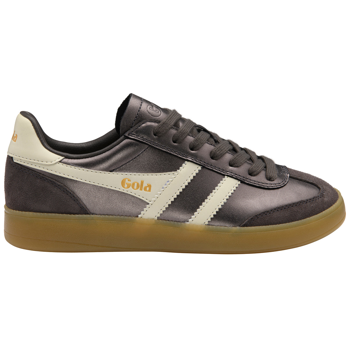 Gola Viper Metallic Sneakers - Pewter/Off White/Gum