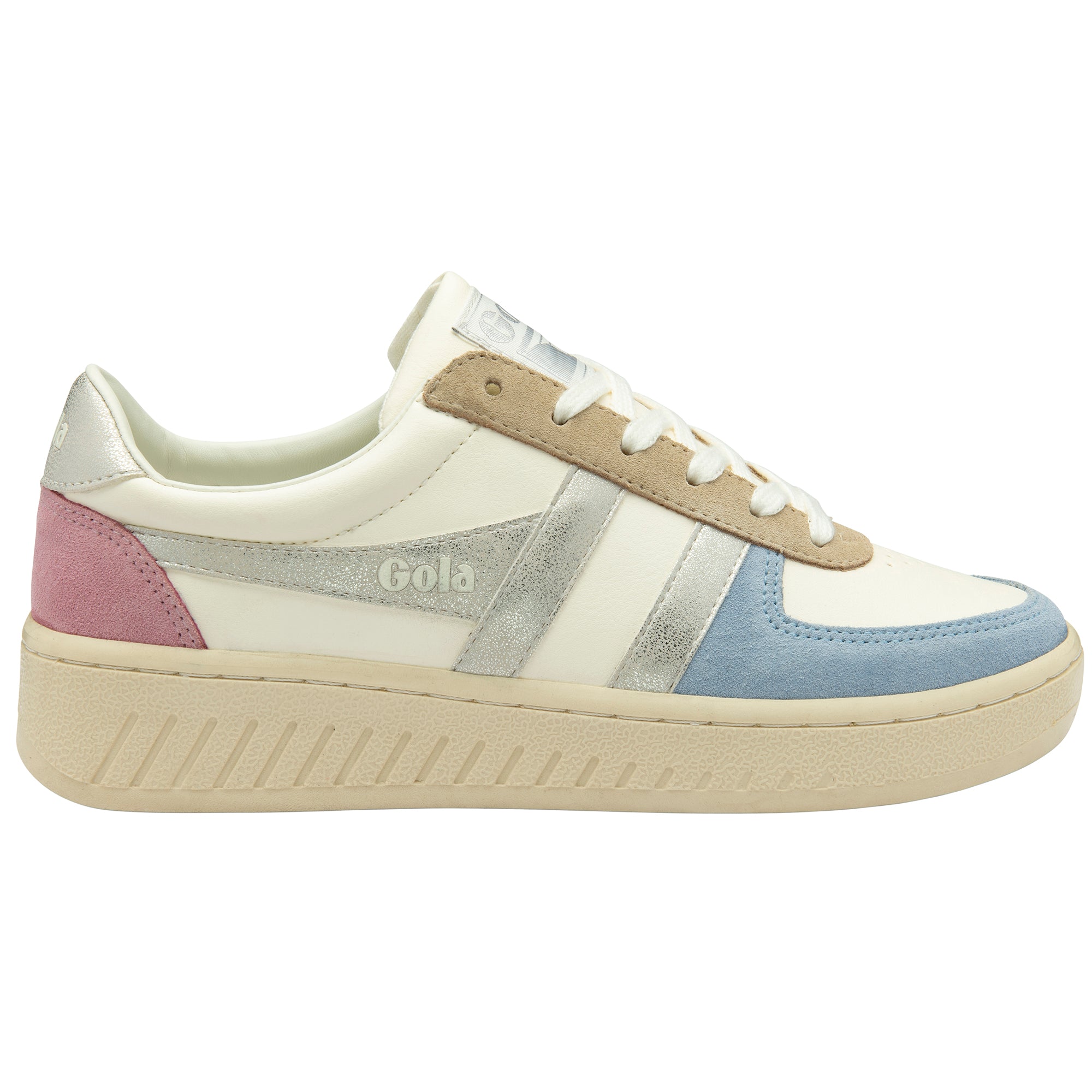 Gola Women's Grandslam Quadrant Sneakers - Off White/Air/Silver - Gabrielle's Biloxi