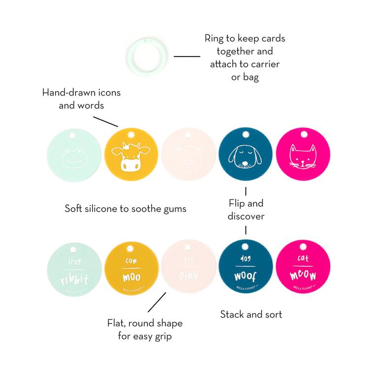 Bella Tunno Party Animals Teething Flashcards - Gabrielle's Biloxi