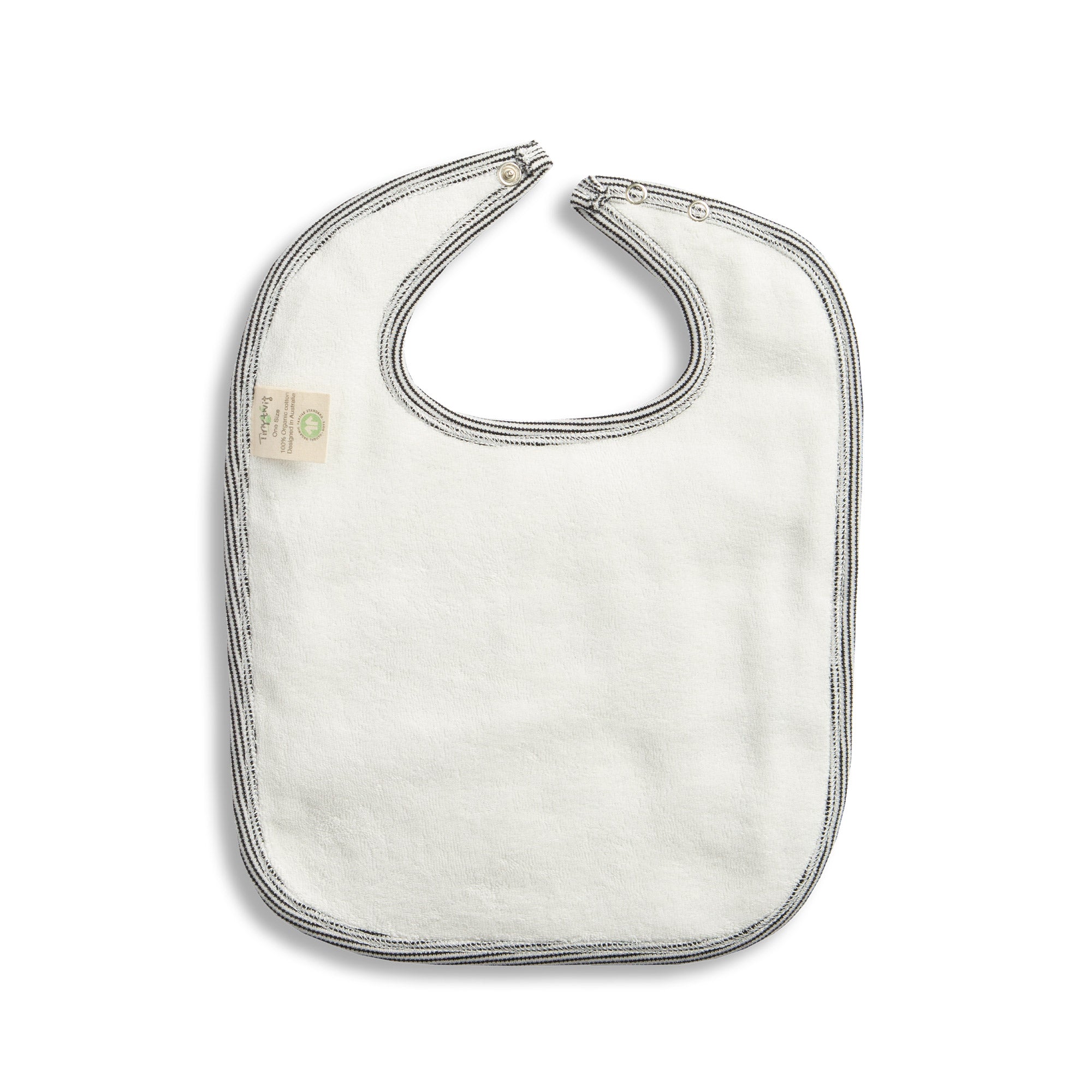 Tiny Twig Bib Graphite Stripes - Gabrielle's Biloxi