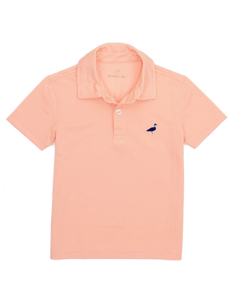 Properly Tied Boys Canal Polo - Melon - Gabrielle's Biloxi