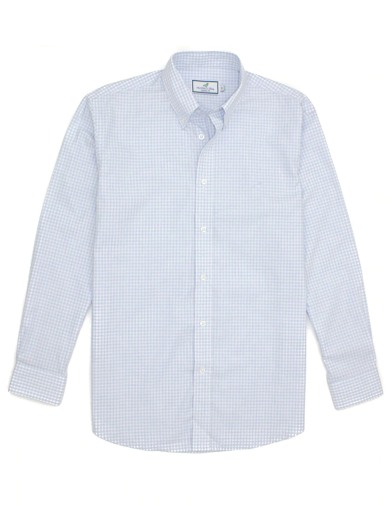 Properly Tied Park Avenue Dress Shirt - Cloud Check - Gabrielle's Biloxi