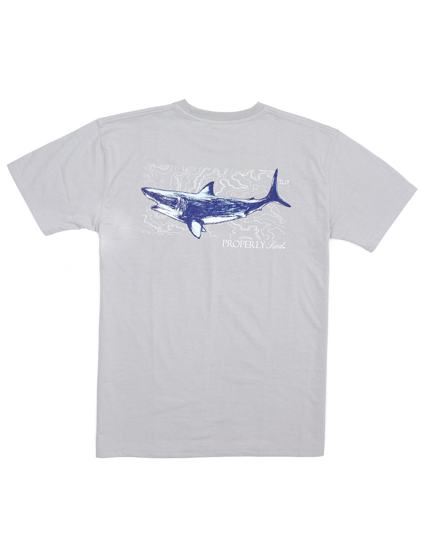 Properly Tied Boys Topo Shark SS Tee - Ice Grey - Gabrielle's Biloxi
