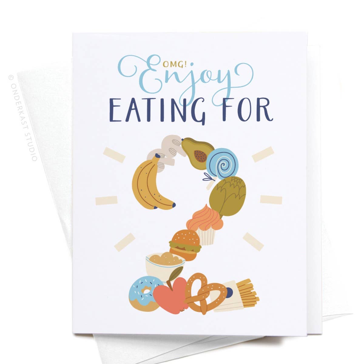 OMG! Enjoy Eating for 2 Greeting Card - Gabrielle's Biloxi
