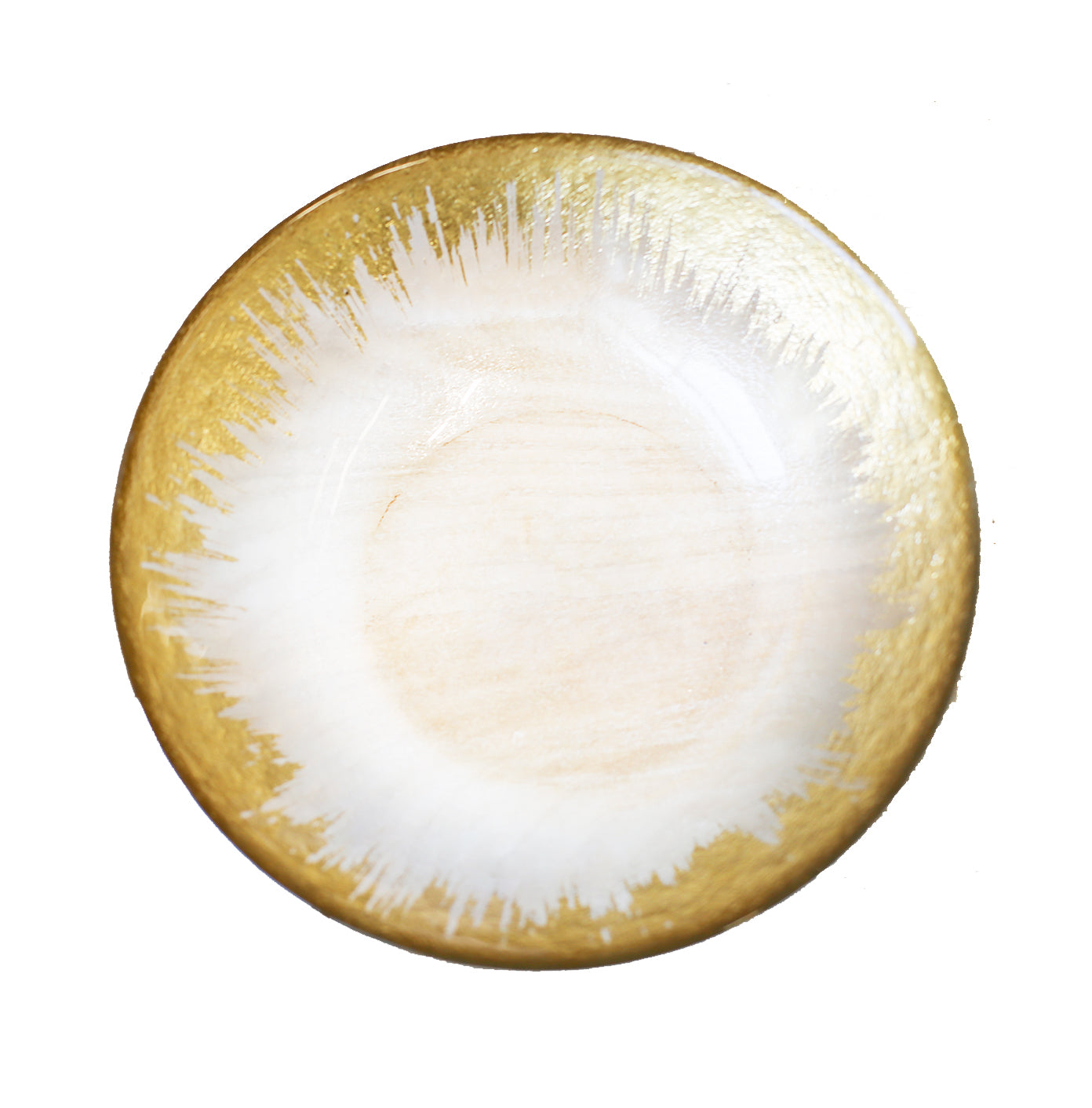 Anna Glass Serving Bowl - Gold - Gabrielle's Biloxi