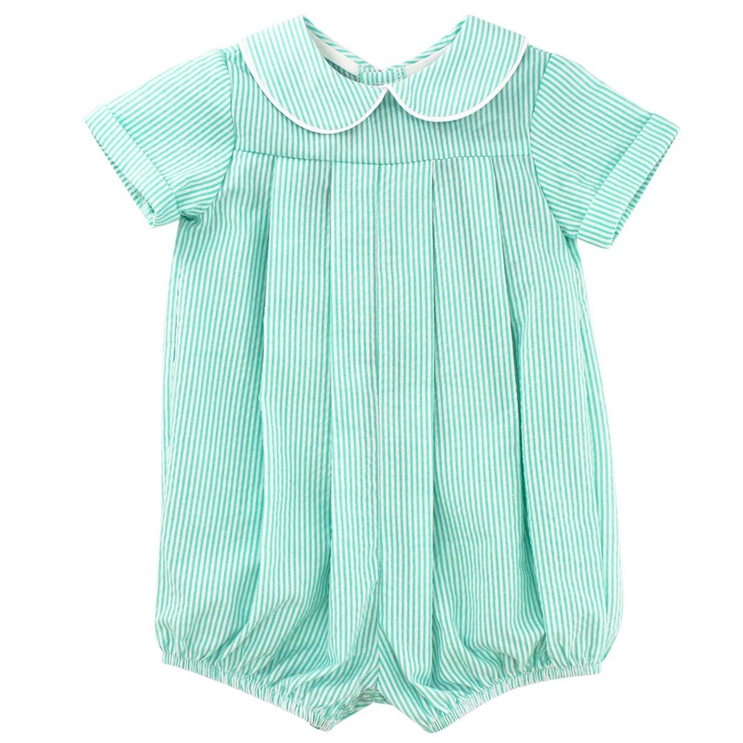 Bailey Boys Dressy Bubble Short - Palm Seersucker - Gabrielle's Biloxi