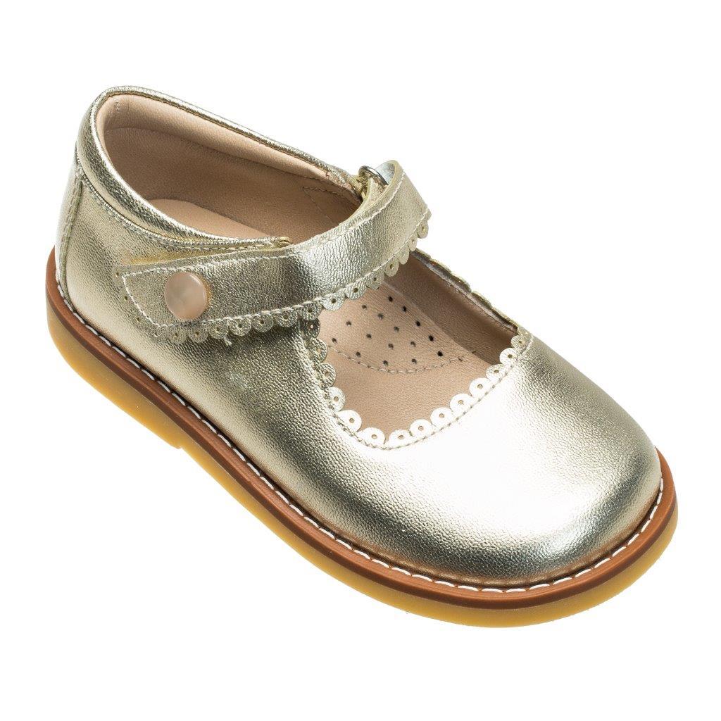 Mary Jane- Gold Metallic Leather - Gabrielle's Biloxi