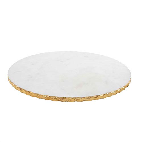 Strasbourg Marble Grande Lazy Susan - Gold - Gabrielle's Biloxi
