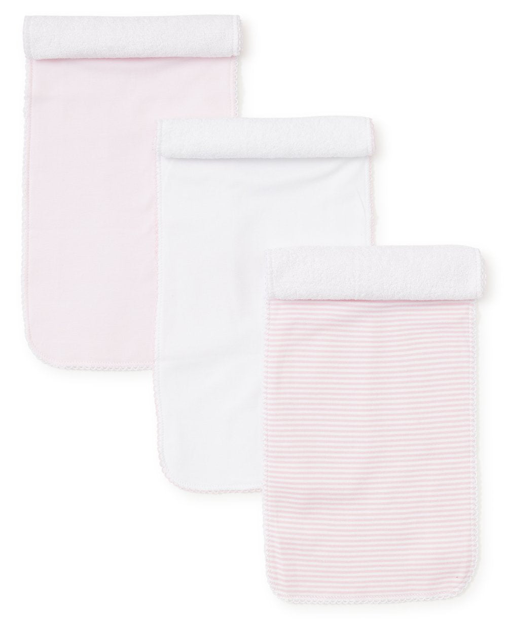 Kissy Kissy 3 Pack Burps w/ Tulle Bag - Pink Stripe - Gabrielle's Biloxi