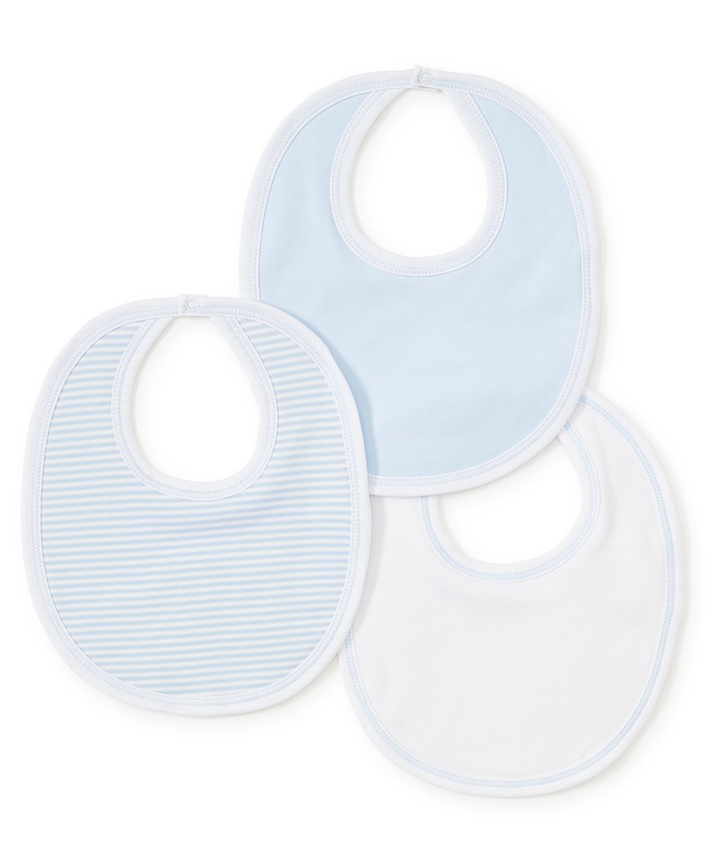 Kissy Kissy 3 Pack Bibs w/ Tulle Bag - Blue Stripe - Gabrielle's Biloxi