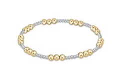 ENewton Classic Joy Pattern 4mm Bead Bracelet - Mixed Metal - Gabrielle's Biloxi