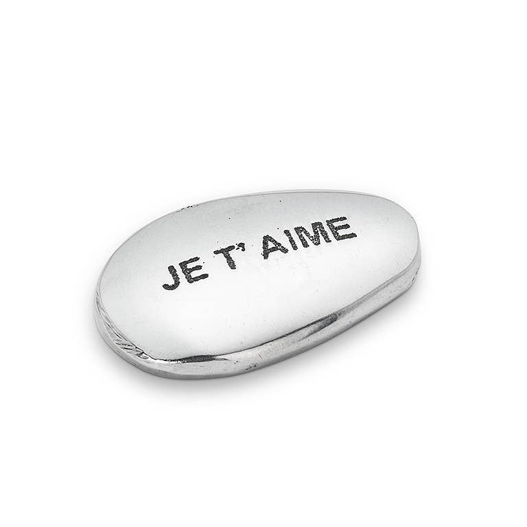 Sm Engraved Pebble-Je T'Aime-2" L - Gabrielle's Biloxi
