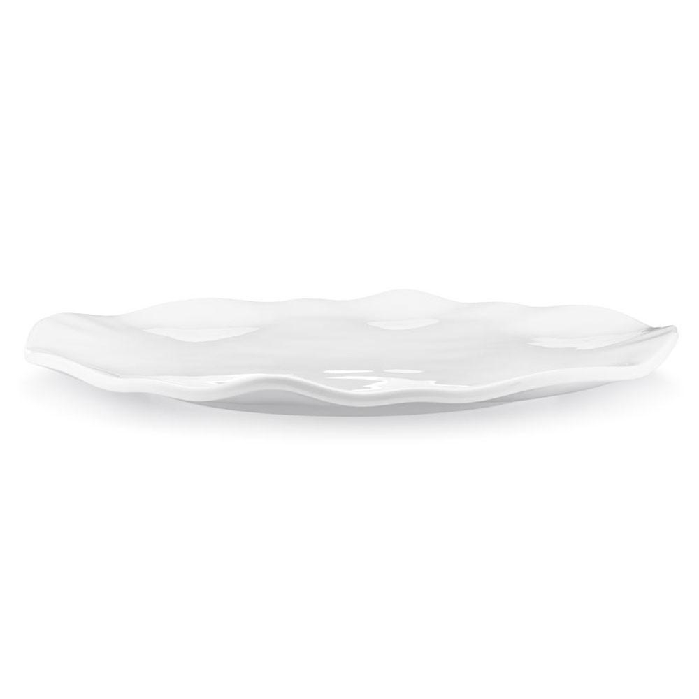 Ruffle White Melamine Round Platter - Gabrielle's Biloxi