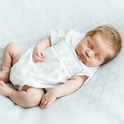 Feltman Brothers Smocked Embroidered Diamond Creeper - Gabrielle's Biloxi