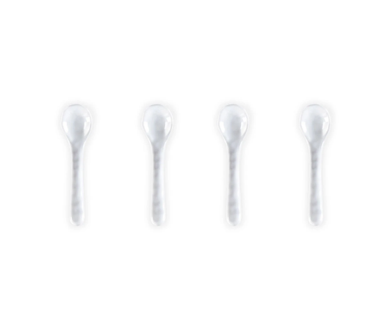Ruffle White Melamine Tasting Spoons - Gabrielle's Biloxi