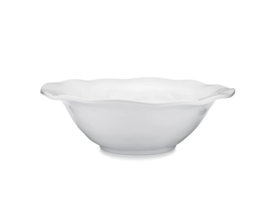Ruffle White Melamine Round Bowl - Gabrielle's Biloxi