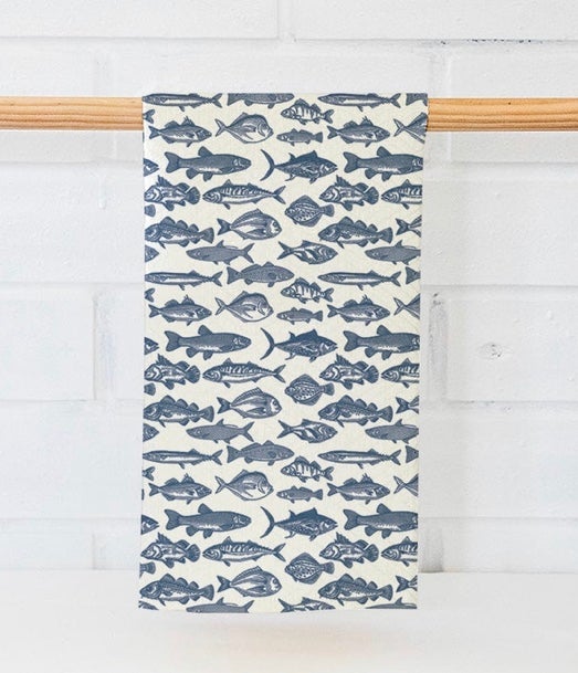 Toadfish Fish Print Tea Towel - Gabrielle's Biloxi