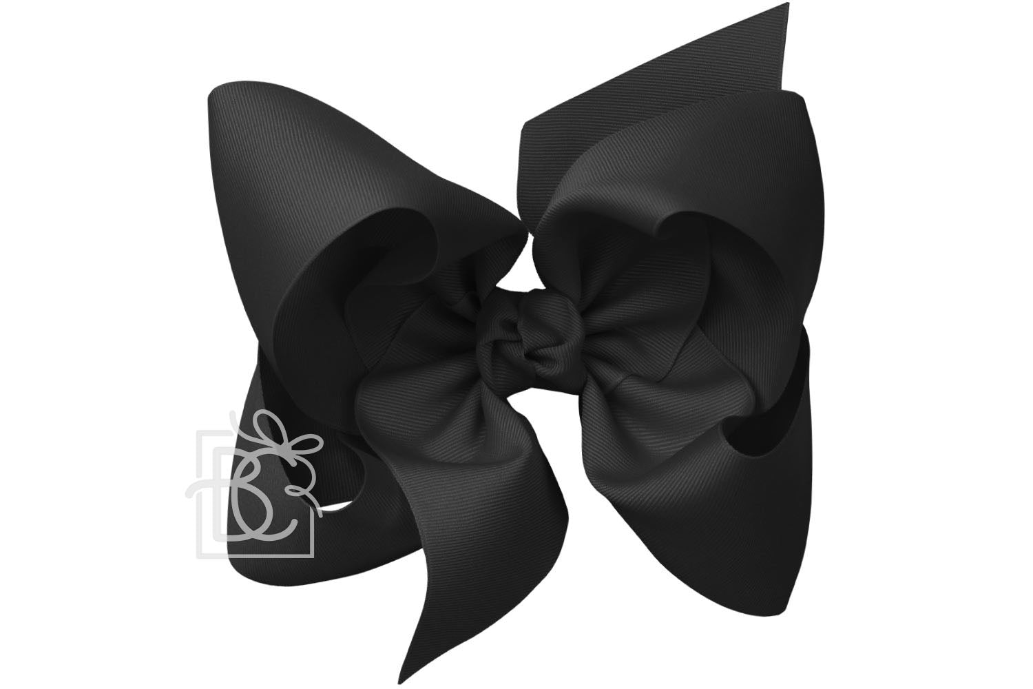 Signature Grosgrain Double Knot Bow on Clip - Black - Gabrielle's Biloxi