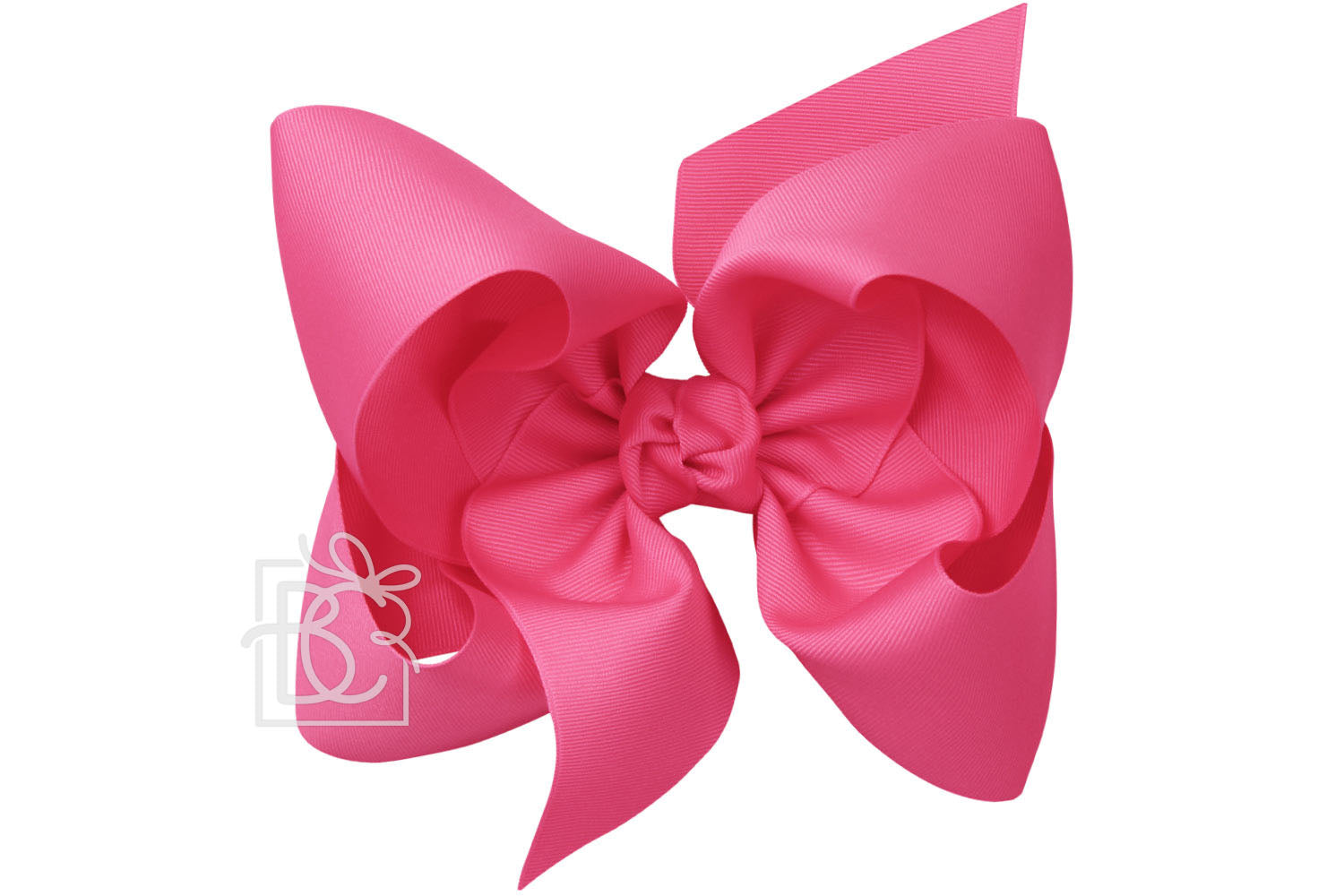 Signature Grosgrain Double Knot Bow on Clip - Fuschia - Gabrielle's Biloxi
