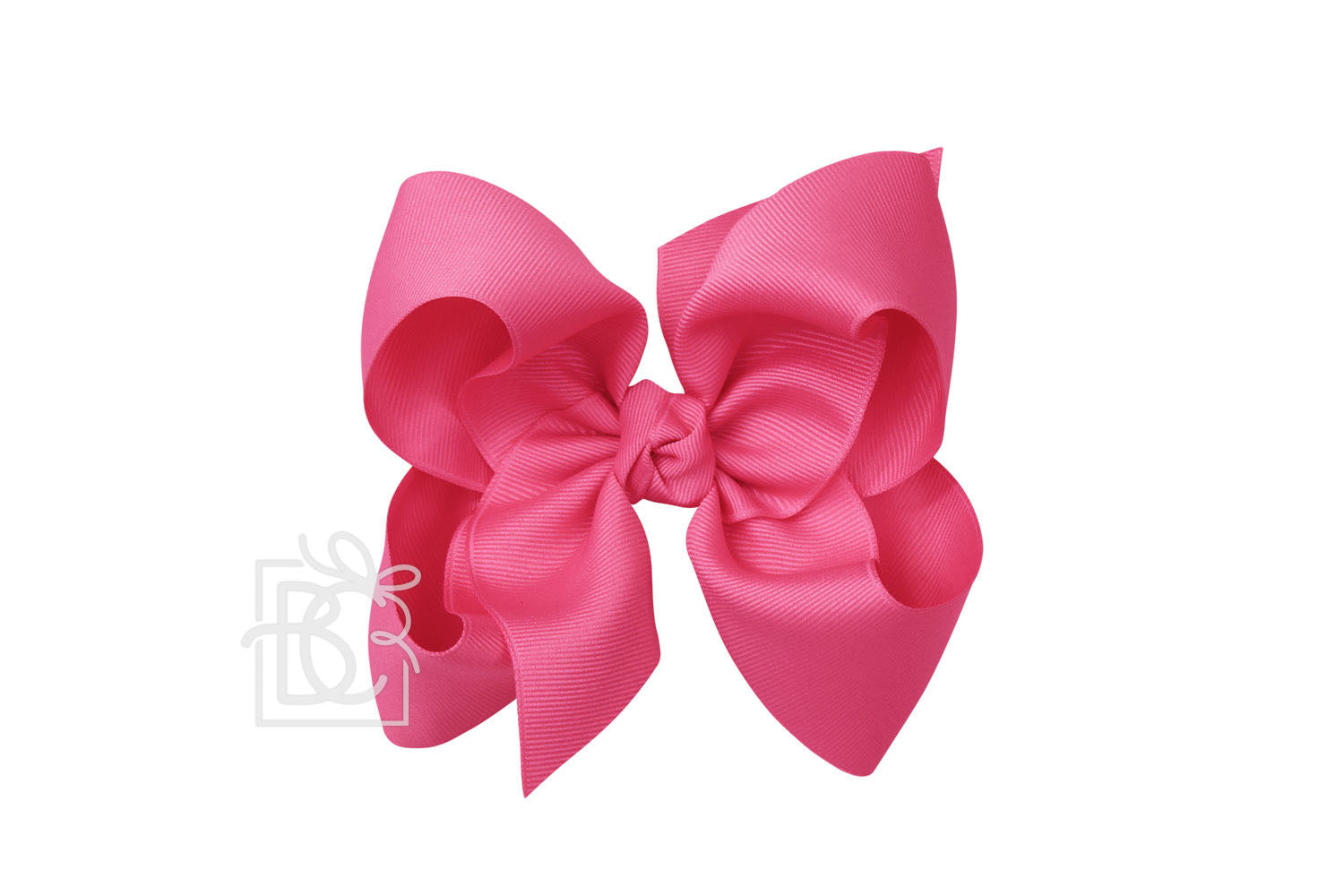 Signature Grosgrain Double Knot Bow on Clip - Fuschia - Gabrielle's Biloxi