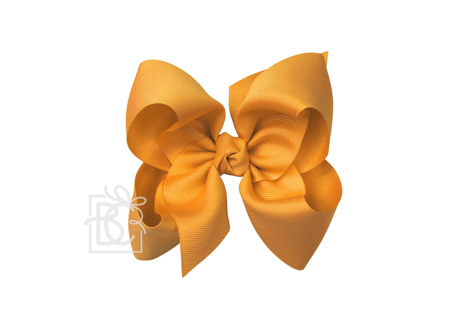 Signature Grosgrain Double Knot Bow on Clip - Old Gold - Gabrielle's Biloxi