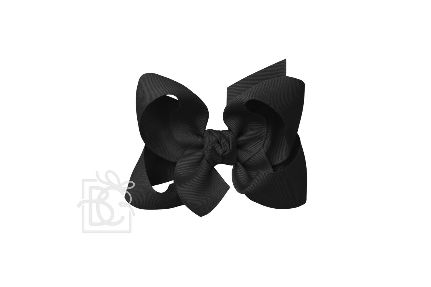 Signature Grosgrain Double Knot Bow on Clip - Black - Gabrielle's Biloxi