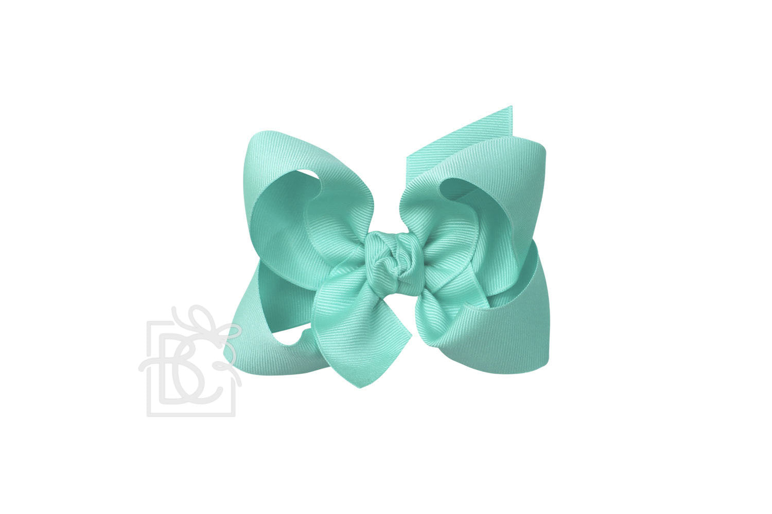 Signature Grosgrain Double Knot Bow on Clip - Aquamarine - Gabrielle's Biloxi