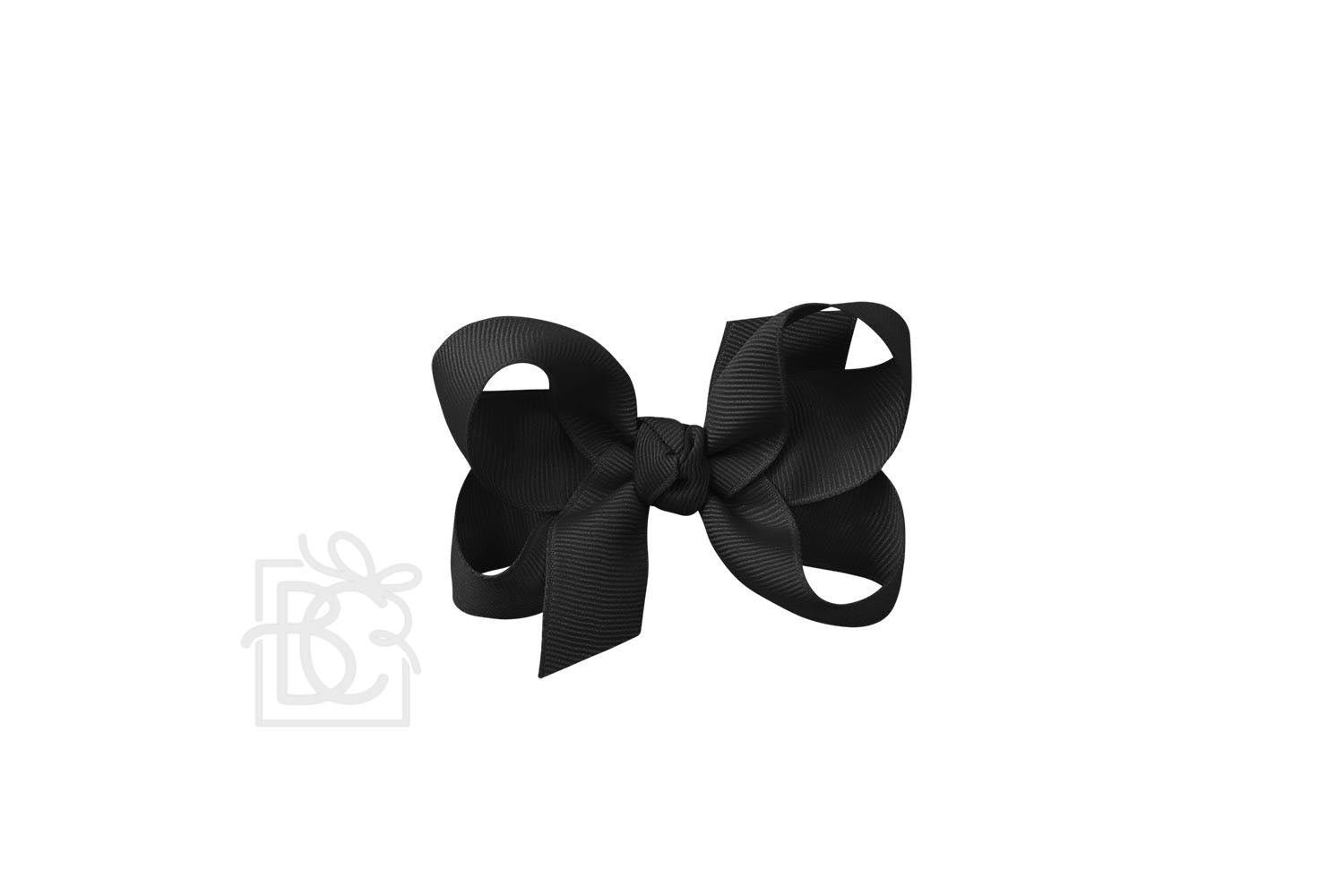 Signature Grosgrain Double Knot Bow on Clip - Black - Gabrielle's Biloxi