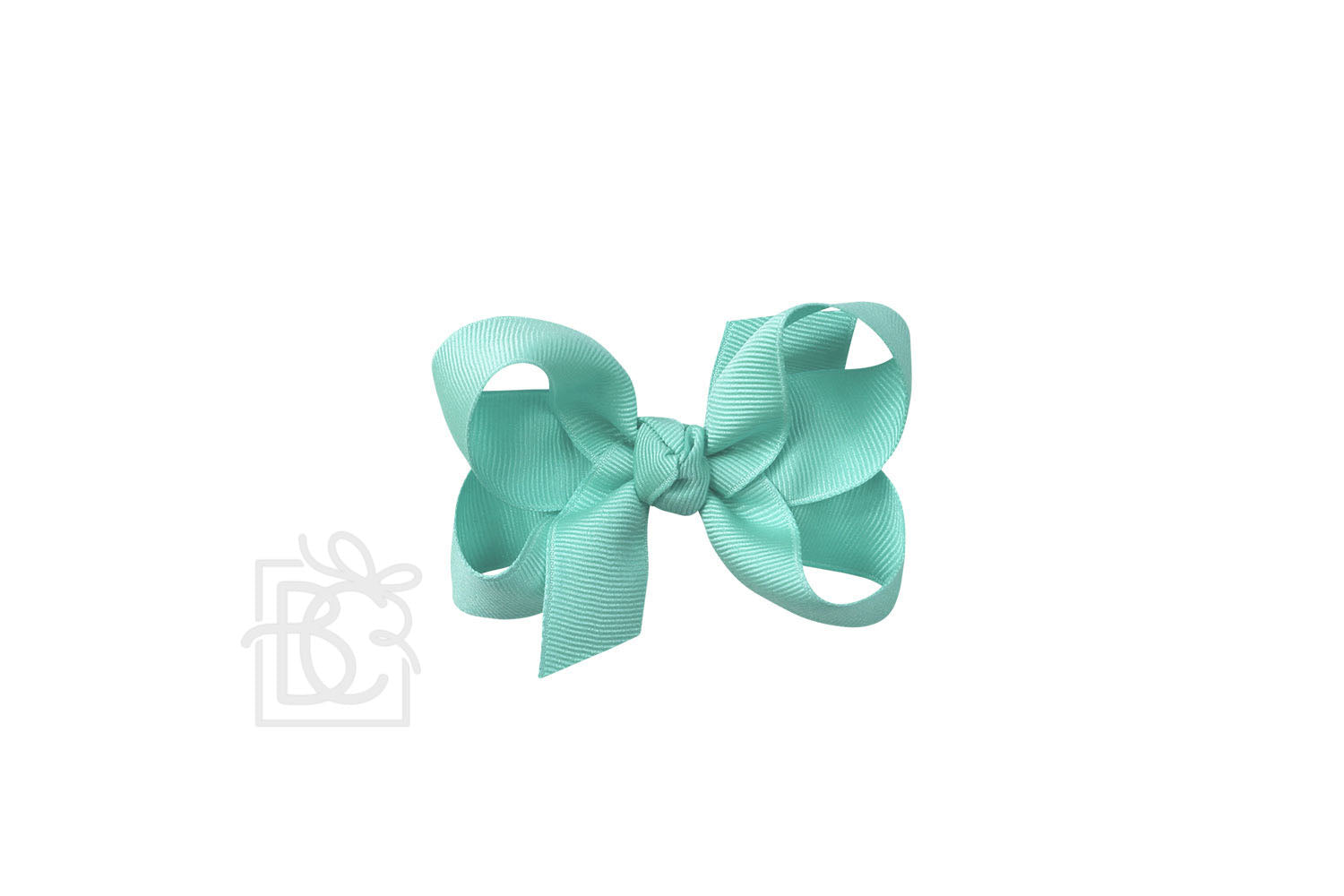 Signature Grosgrain Double Knot Bow on Clip - Aquamarine - Gabrielle's Biloxi