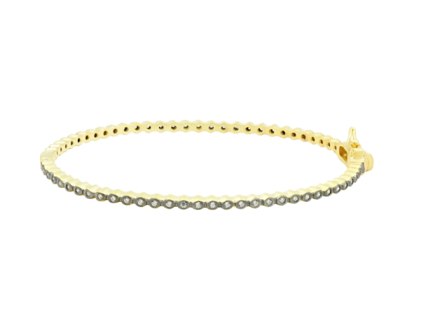Freida Rothman Signature Bezel Pave Hinge Bangle - Gabrielle's Biloxi