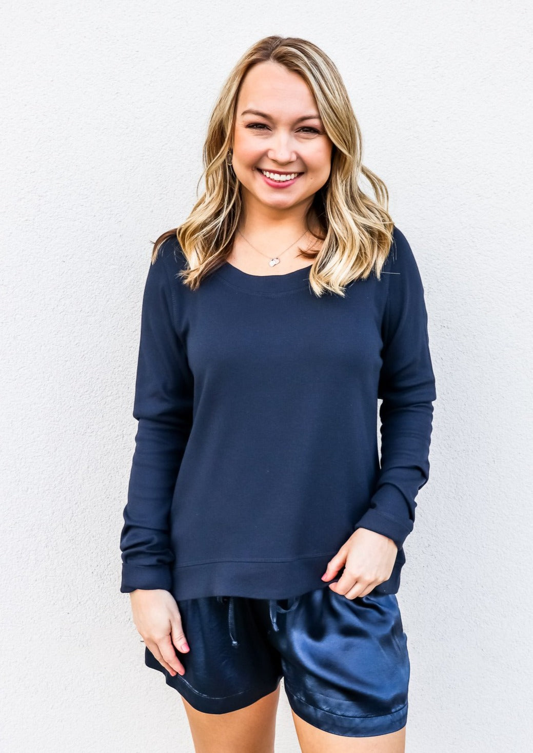 PJ Harlow Rosie Top in Navy - Gabrielle's Biloxi