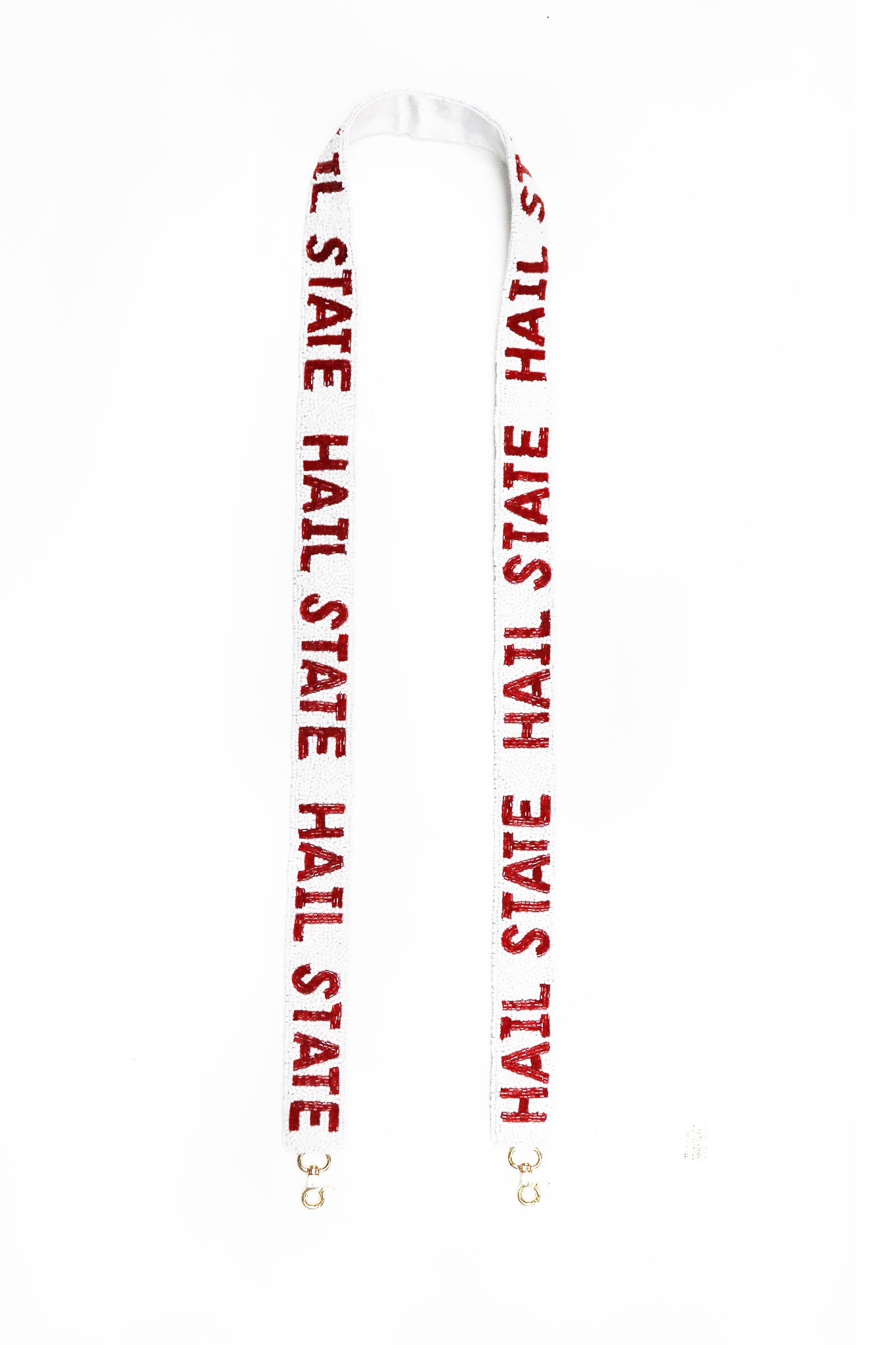 Hail State Beaded Strap White - Gabrielle's Biloxi