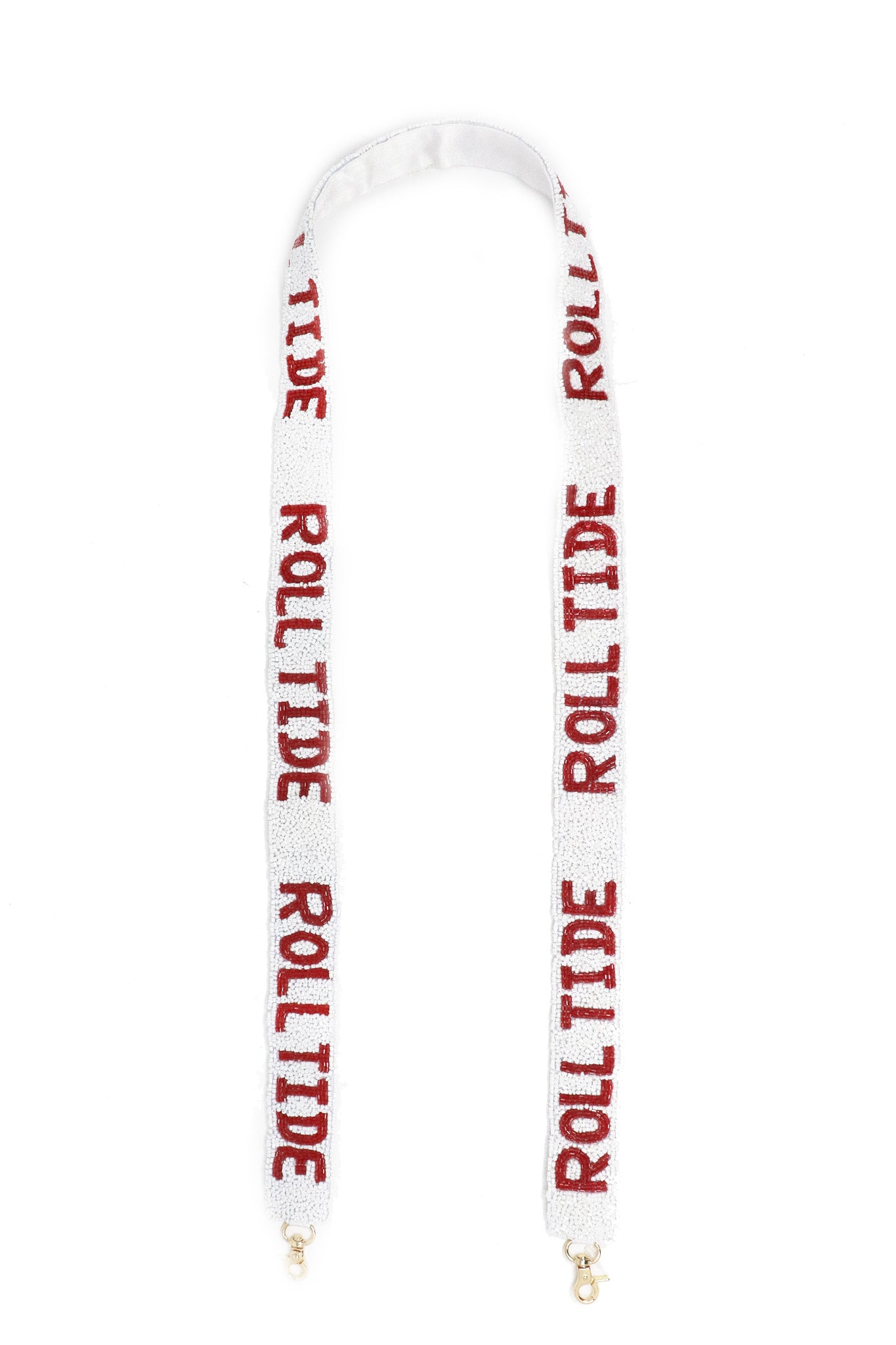 Roll Tide Beaded Strap - White - Gabrielle's Biloxi