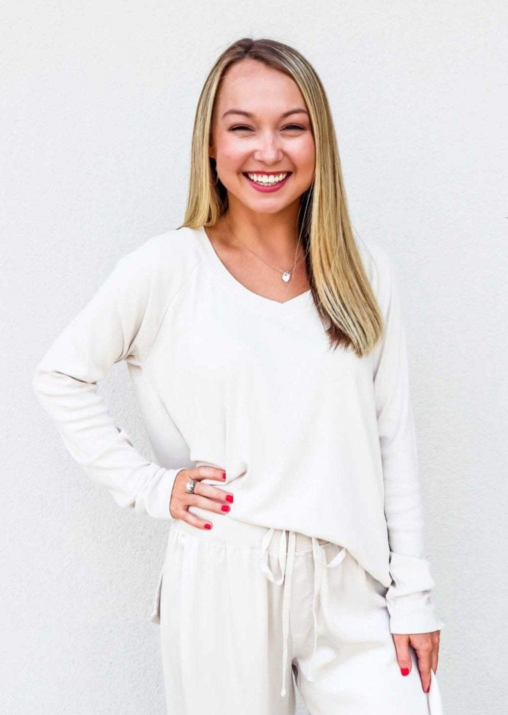 PJ Harlow Frankie Top in EggNog - Gabrielle's Biloxi