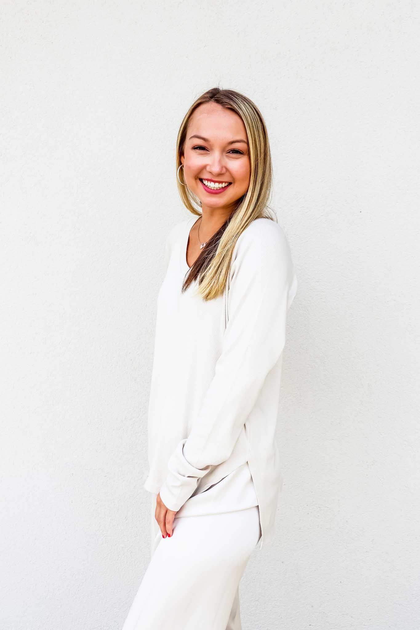 PJ Harlow Frankie Top in EggNog - Gabrielle's Biloxi