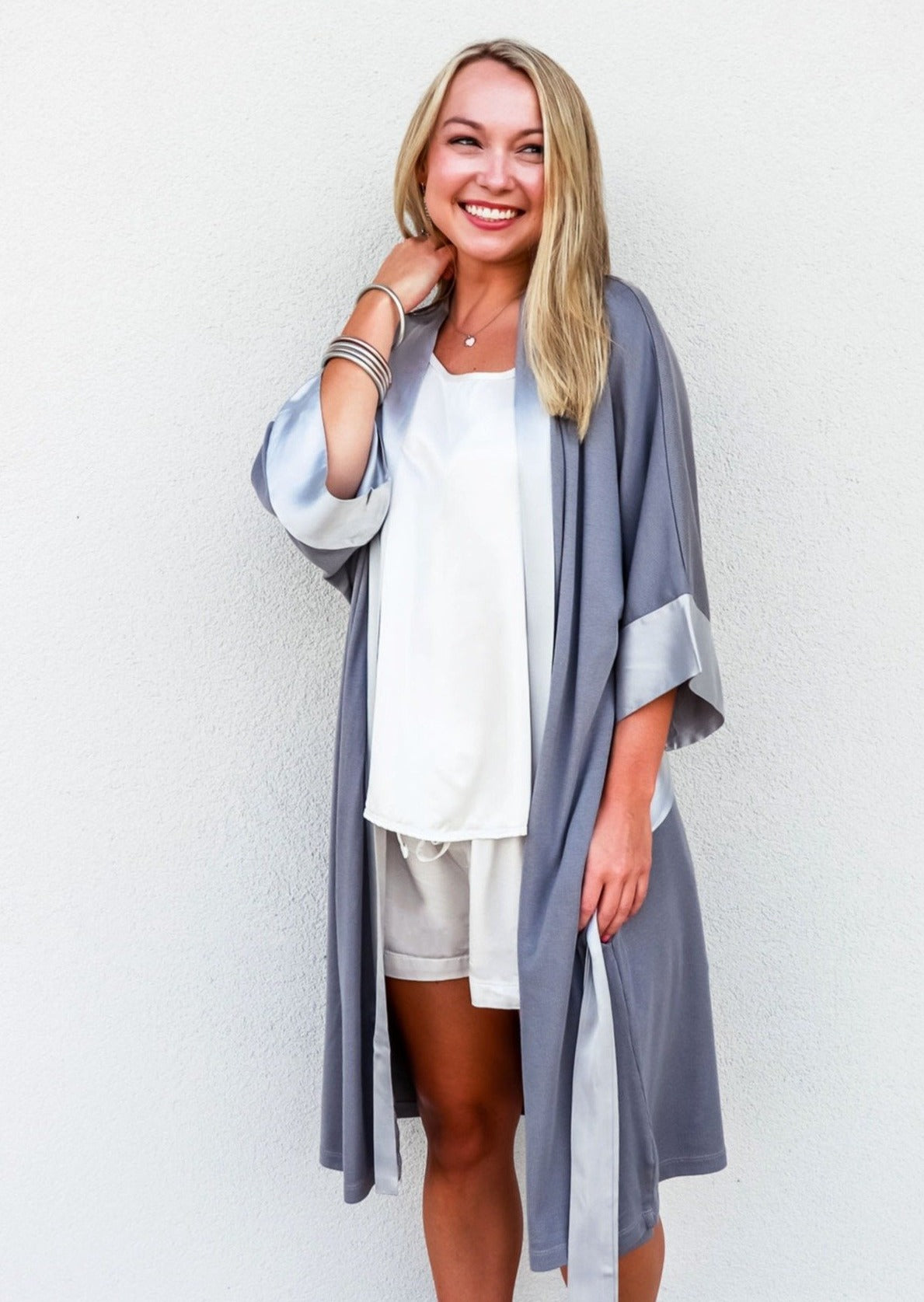 PJ Harlow Shala Robe Dark Silver - Gabrielle's Biloxi