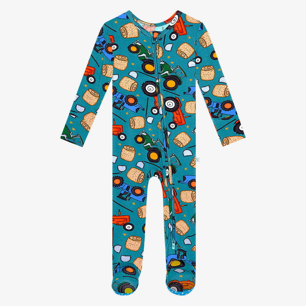 Posh Peanut Roberts Footie Zippered One Piece - Gabrielle's Biloxi