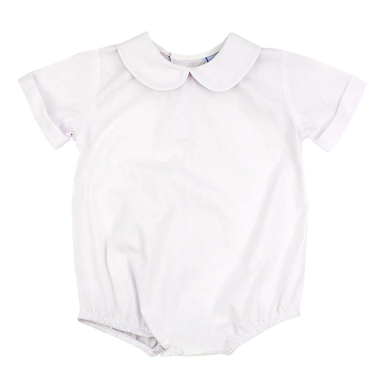 Bailey Boys Short Sleeve Onesie - White Button Back - Gabrielle's Biloxi