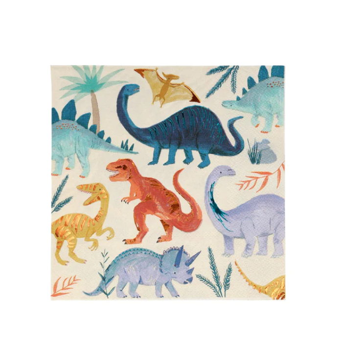Meri Meri Dinosaur Kingdom Large Napkins - Gabrielle's Biloxi