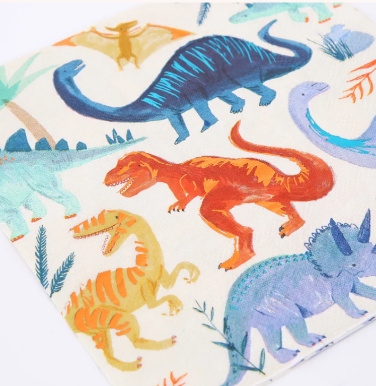 Meri Meri Dinosaur Kingdom Large Napkins - Gabrielle's Biloxi