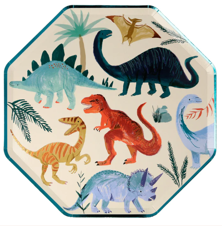 Meri Meri Dinosaur Kingdom Dinner Plates - Gabrielle's Biloxi