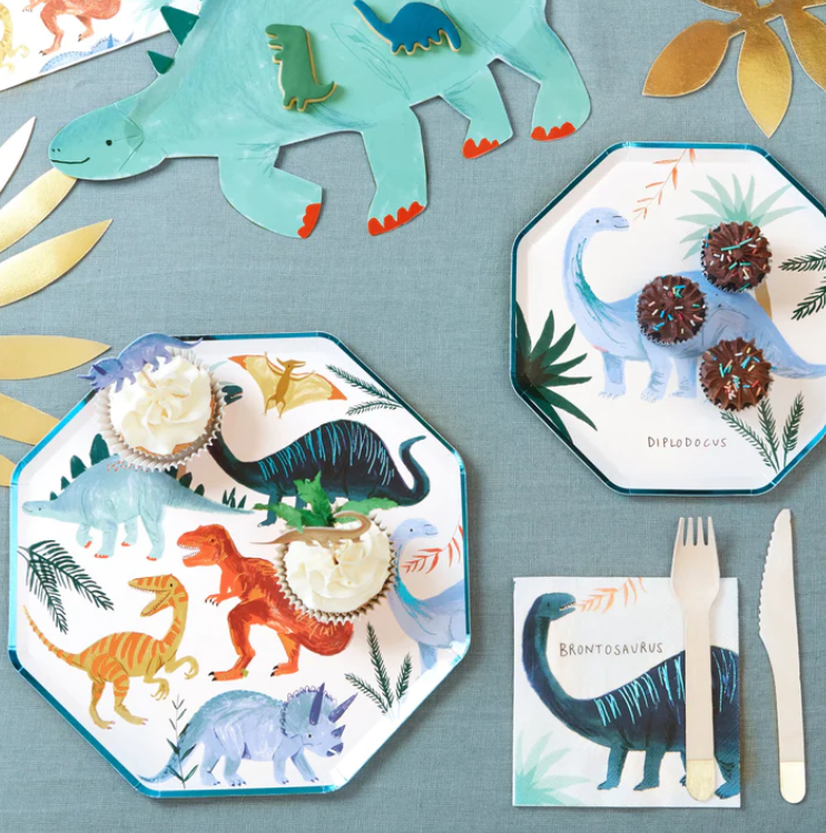 Meri Meri Dinosaur Kingdom Dinner Plates - Gabrielle's Biloxi