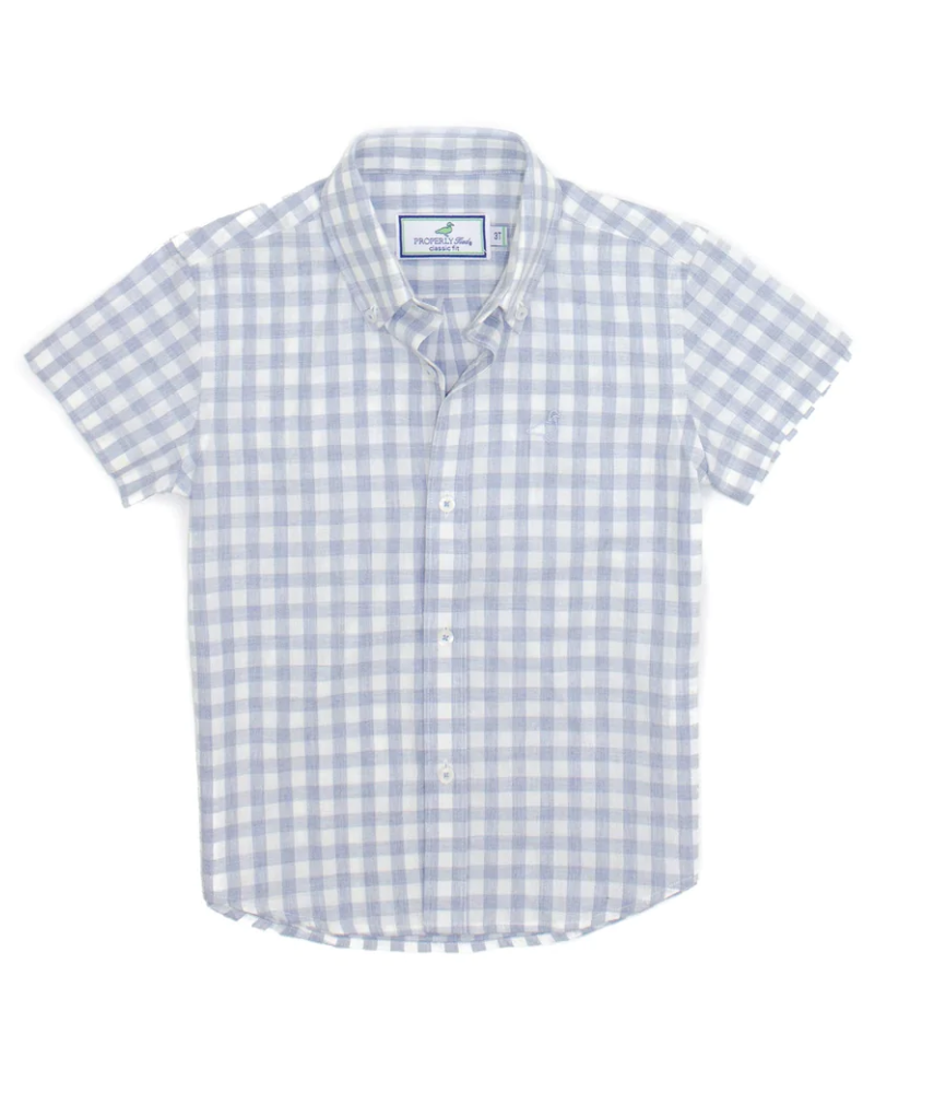 Properly Tied Harbor Shirt S/S Rain Blue - Gabrielle's Biloxi