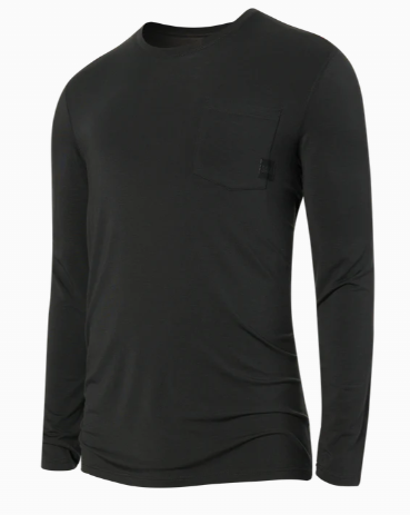 Saxx Sleepwalker LS Pocket Tee-Black - Gabrielle's Biloxi