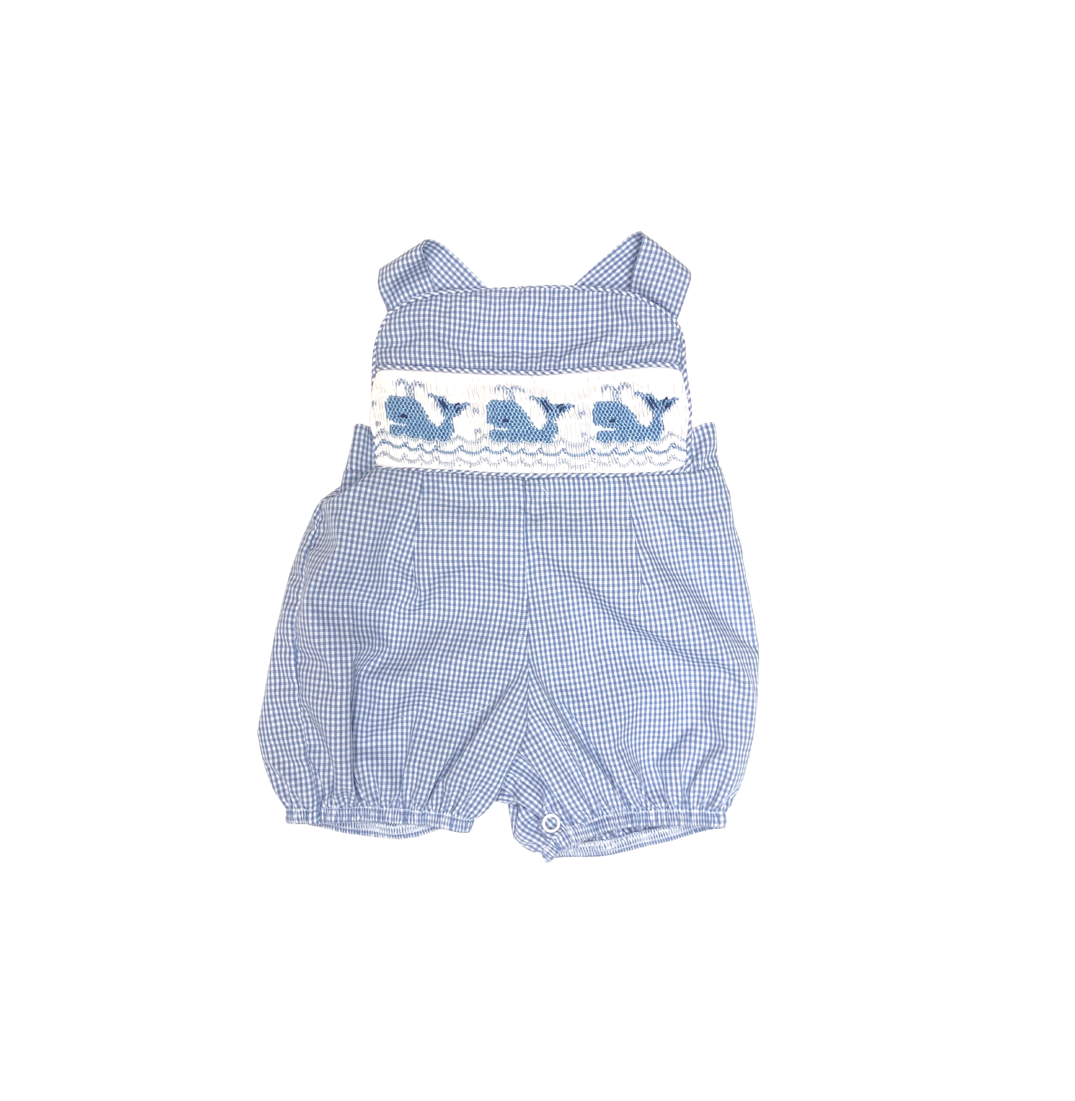 Boys Whales Smocked Romper - Gabrielle's Biloxi