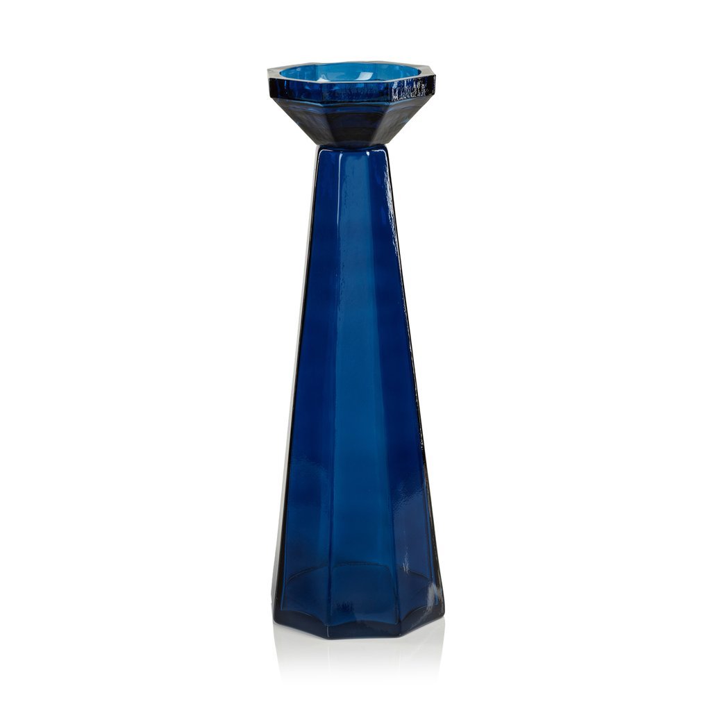 Deep Sea Octagonal Glass Pillar Holder - Gabrielle's Biloxi