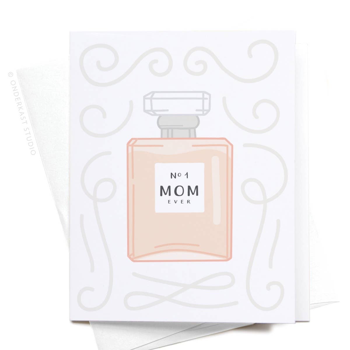 No. 1 Mom Ever Perfume Bottle Greeting Card - Gabrielle's Biloxi