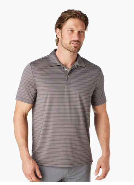 Fair Harbor The Midway Polo - Black Golf Stripe - Gabrielle's Biloxi