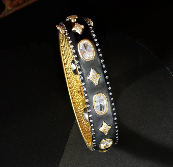 Freida Rothman Signature Wide Hinge Bangle - Gabrielle's Biloxi