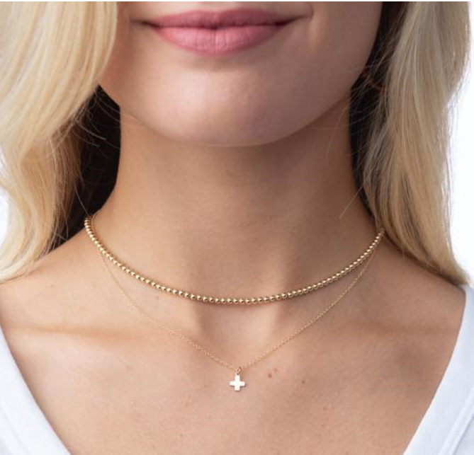 ENewton Choker Classic Gold 3mm Bead - Gabrielle's Biloxi